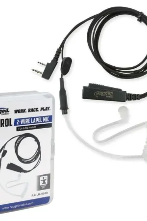 Bargain Rugged Radios Lapel Mic - 2 Wire with Acoustic Tube for Handheld Radios