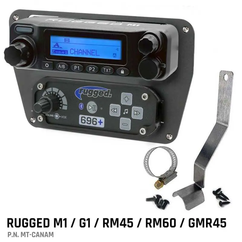 Rugged Radios Can-Am Commander Intercom and Radio Mount Rugged M1/G1/RM45/RM60/GMR45 Brand New