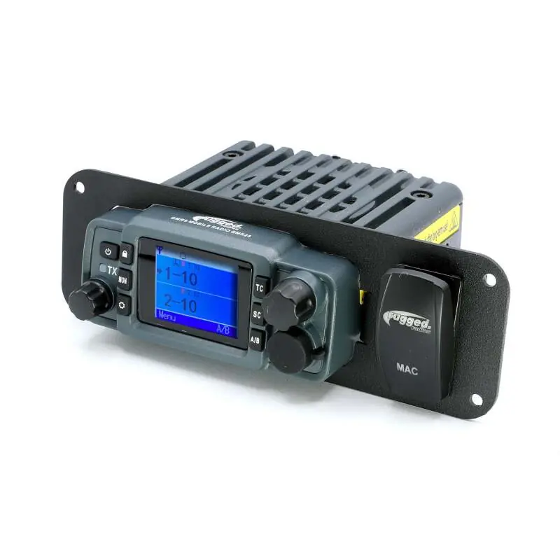 Luxury Rugged Radios In-Dash Mount for GMR25 / ABM25 Mobile Radios with Switch Hole