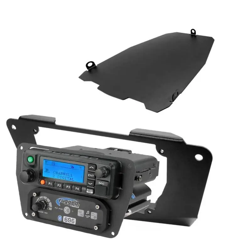 Rugged Radios Can-Am Comm/Maverick - Glove Box Multi-Mount Kit for M1/G1/RM45/RM60/GMR45 w/Holes Worldwide Shipping