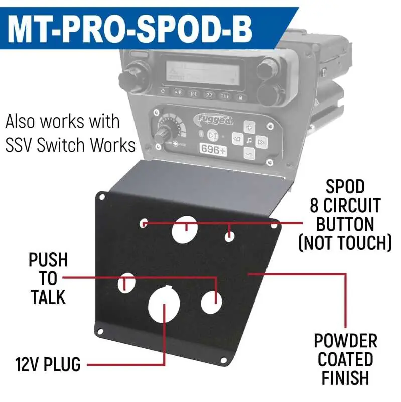 Rugged Radios Polaris RZR PRO XP/Turbo R/PRO R Dash Mount - Jack Mount Mega Sale