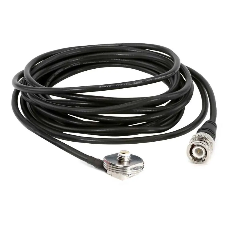 Rugged Radios 15 Ft Antenna Coax Cable with BNC Connector and 3/8 NMO Mount Luxury