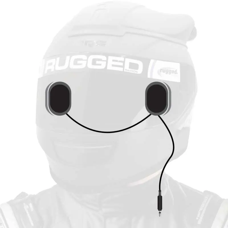 Rugged Radios Alpha Audio Speaker Pods - Velcro Mounting and Gel Ear Pods - Stereo & Mono 3.5mm Instant Buy