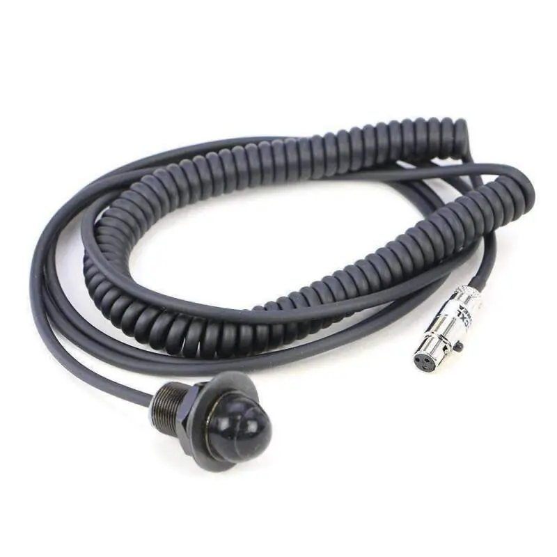 Professional Grade Rugged Radios Hole Mount Steering Wheel Push to Talk Cable (PTT) with Coil Cord for Intercoms