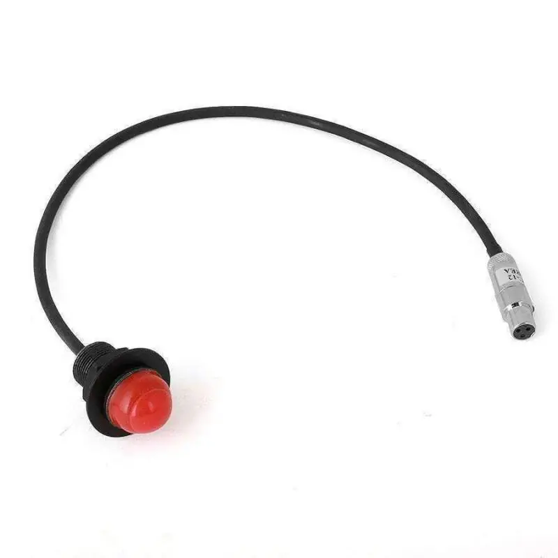 Limited Edition Rugged Radios Hole Mount Push to Talk Cable (PTT) with 12 Straight Cord for Intercoms