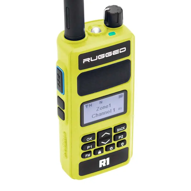 Rugged Radios Rugged R1 - Business Band Two Way Handheld Radio - Digital and Analog Safety Yellow Editor’s Pick