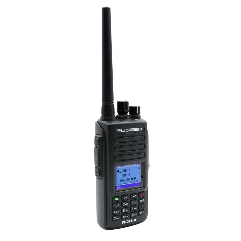 Brand New Rugged Radios WATERPROOF - Rugged RDH-X - Bus Band 2-Way Radio - Digital and Analog / Black