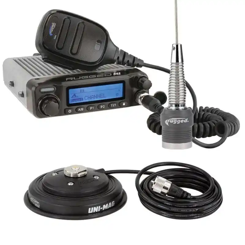 Hot Picks Rugged Radios Radio Kit - Rugged M1 RACE SERIES Waterproof Mobile with Antenna - Digital and Analog