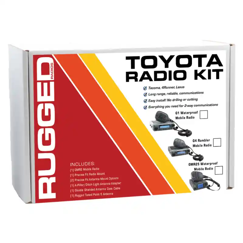 Must Have Rugged Radios Toyota Tacoma/4Runner/Sequoia 2-Way GMRS Radio Kit 25 Watt - GMR25 Waterproof