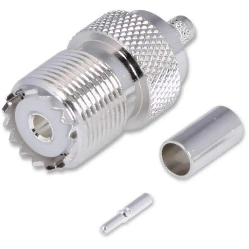 Rugged Radios Crimp On Female UHF Antenna Connector Same Day Shipping