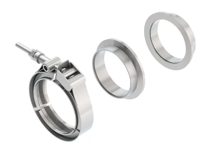 Borla Universal 2.5in Stainless Steel 3pc V-Band Clamp w/ Male and Female Flanges Instant Buy