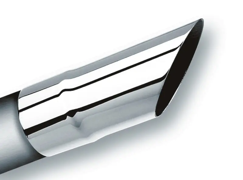 Borla Universal Polished Tip Single Round Angle-Cut (inlet 2 1/4in. Outlet 2 1/4in) No Minimum Order