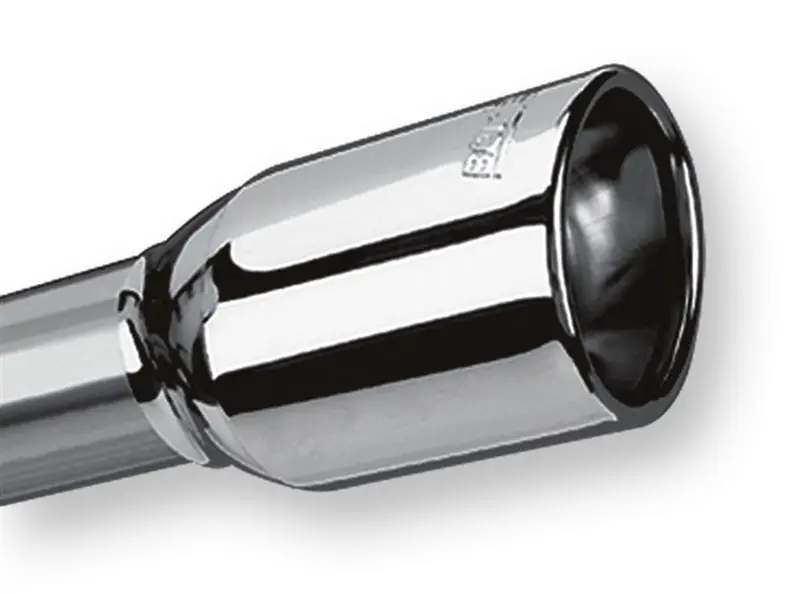 Borla Universal Polished Tip Single Oval Rolled Angle-Cut w/Clamp (inlet 2 1/4in. Outlet 3 5/8 x 2 1 Fresh Stock