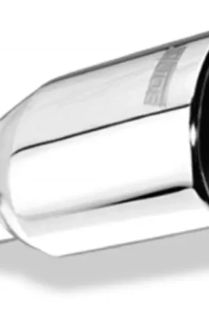 Weekend Sale Borla Universal Polished Tip Single Round Rolled Angle-Cut w/Clamp