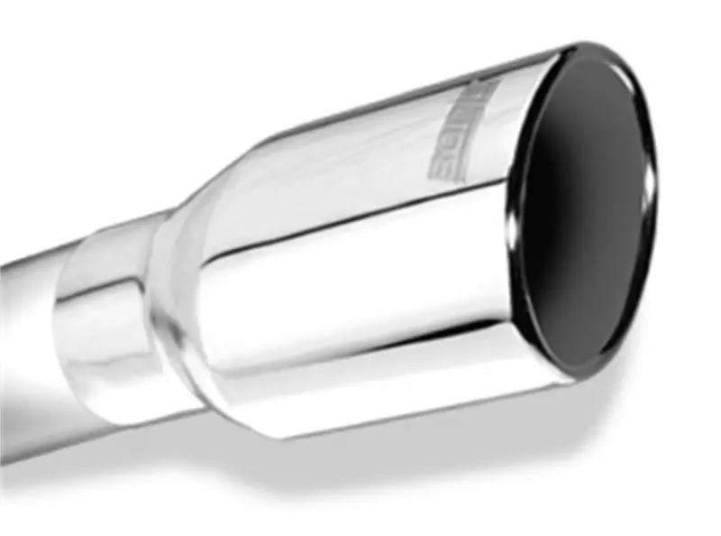 Weekend Sale Borla Universal Polished Tip Single Round Rolled Angle-Cut w/Clamp