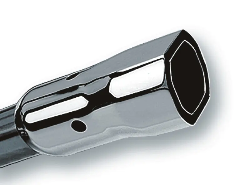 Fresh Stock Borla 2.25in Inlet 3.38in x 3.0in Square Angle Cut Phantom x 6.5in Long Universal Exhaust Tips