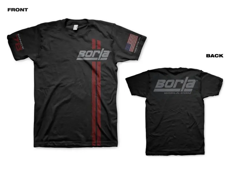 Borla Mens Since 78 Stripe T-Shirt - Small Worldwide Shipping