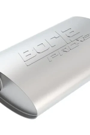 Bargain Borla Pro-XS 2in Tubing 14in x 4in x 9.5in Oval Notched Center/Offset Muffler