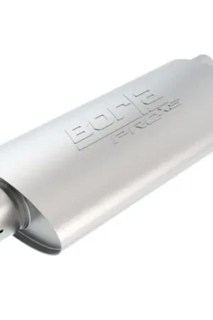 Best Price Borla Universal Center/Dual Oval 2.5in In/Dual 2.5in Out 19in x 4in x 9.5in Notched PRO-XS Muffler