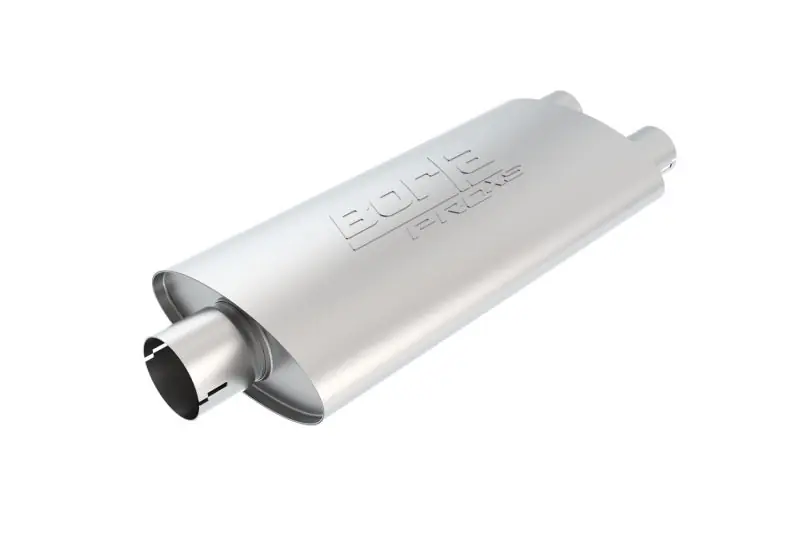 Best Price Borla Universal Center/Dual Oval 2.5in In/Dual 2.5in Out 19in x 4in x 9.5in Notched PRO-XS Muffler