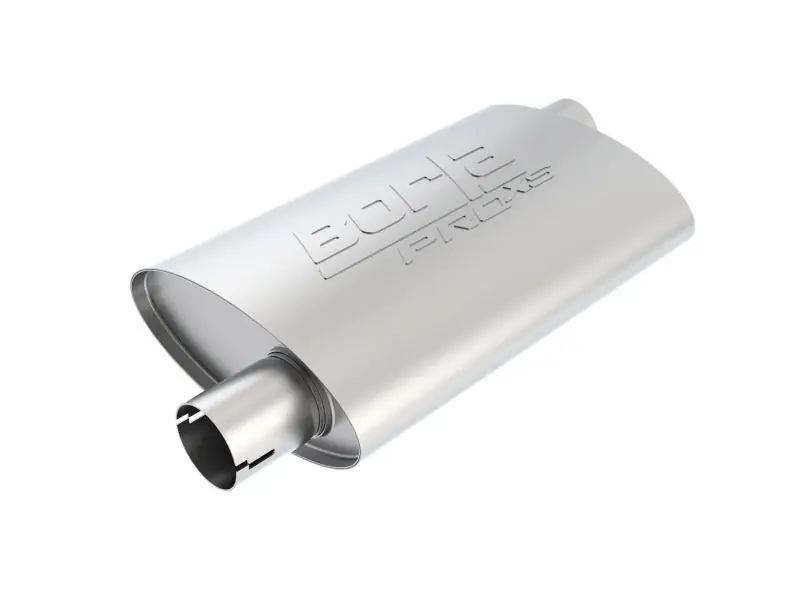 Price Cut Borla Universal Pro-XS Oval 2.25in Inlet / Outlet Offset Notched Muffler