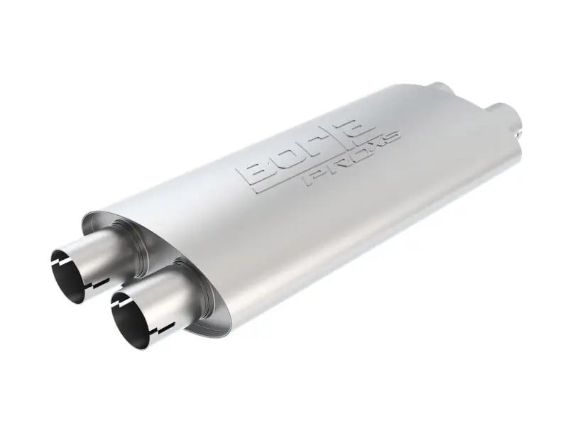 Best Seller Borla Pro-XS 2.25in Tubing 19in x 4in x 9.5in Oval Notched Dual In / Dual Out Muffler