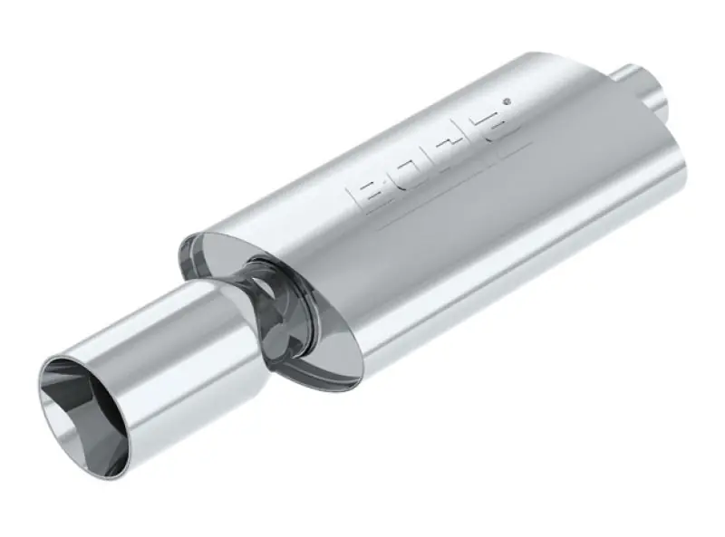 Borla Boomer Muffler Thumper Oval 2-1/4in In 4in Side Round Out Professional Grade