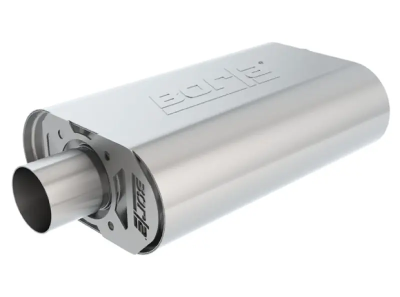 Brand New Borla CrateMuffler Stock SBC 283/327/350 S-Type 2.5in Offset/Center 14inx4.35inx9in Oval Muffler