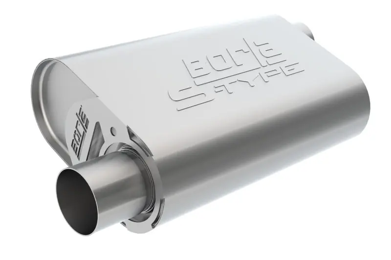 Trusted Brand Borla CrateMuffler SBC Hot 350/383 3 inch Offset/Center 14in x 4.35in x 9in Oval Muffler
