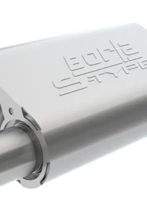 Bargain Borla CrateMuffler SBC 283/327/350 2.25 inch Offset In/Out 14in x 4.35in x 9in Oval S-Type Muffler