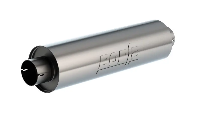 Borla Universal Muffler 6.75 X 24.00in LG. X 3.53 I.D. w/Nipples Notched, OAL 29.00in Time-Limited