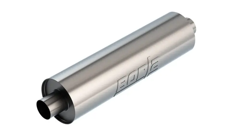 Crafted Borla Specialty Muffler 2.75in Center In/Out 6.75in Dia. 24in Body 29in OAL S-Type Un-Notched