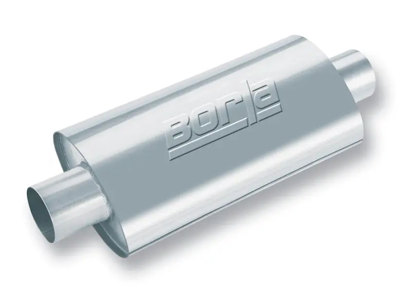 Handmade Borla XR-1 Racing Sportsman 2 1/2 inch Outlet / 2 1/2 inch Inlet 16in Case Oval Muffler