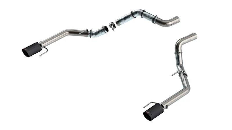 Reduced Price Borla 21-23 Ford Raptor 3in Tail Pipe Kit 4.5in Tip - Carbon Fiber Black Anodized