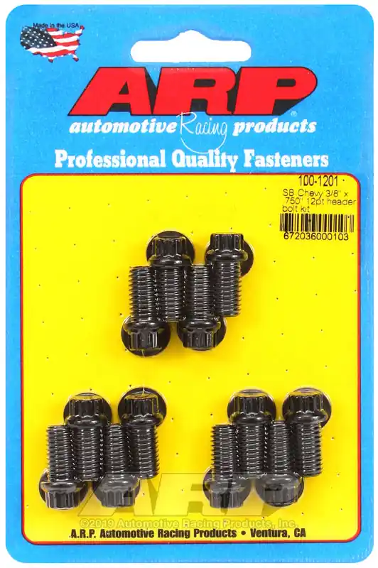 Worldwide Shipping ARP SB Chevy 3/8 x .750in 12pt Header Bolt Kit