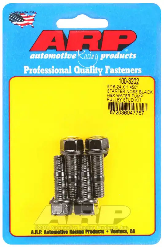 Affordable ARP 5/16-24 X 1.450 Starter Nose Black Hex Water Pump Pulley Stud Kit