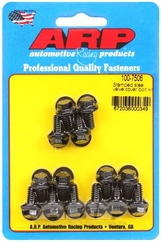 Next Day Delivery ARP Stamped Steel Hex Valve Cover Bolt Kit 6-Point Hex Head 1/14in - 20 Thread (Set of 14)