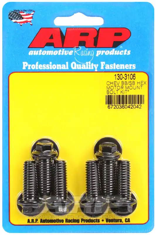 ARP Chevy Hex Motor Mount Bolt Kit w/ energy suspension Mounts Brand New