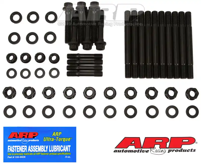 ARP Chevrolet Small Block w/ 4-Bolt Front & Rear Caps Main Stud Kit - Black New Arrival