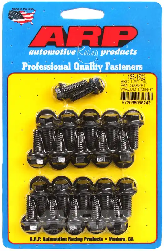 Today Only ARP BB Chevy 1-pc Oil Pan Gasket w/ Alum Timing Cover Hex Bolt Kit