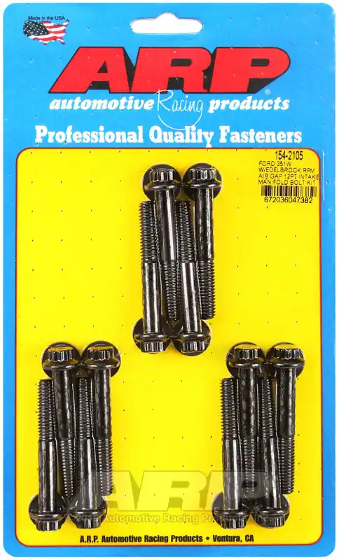 Express Delivery ARP Ford 351W w/ Edelbrock RPM Air Gap 12pt Intake Manifold Bolt Kit