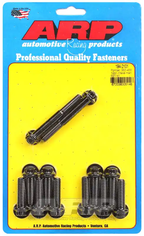 Crafted ARP Pontiac 350-400 12pt Intake Manifold Bolt Kit