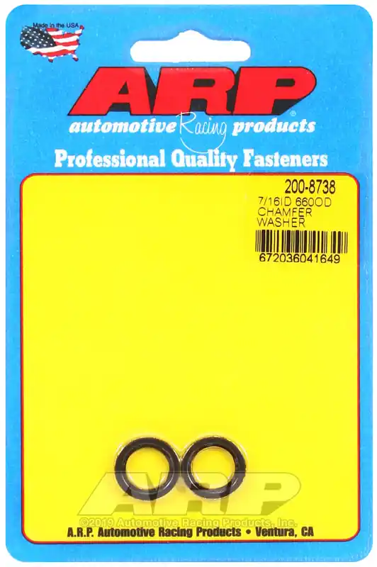 ARP 8740 Chrome Moly 7/16in x .660 x .120 Black Chamfer Washer - 2 Pack Editor’s Pick
