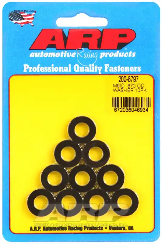 ARP M9 ID 0.670 OD Chamfer Black Washers (10 pack) Trending
