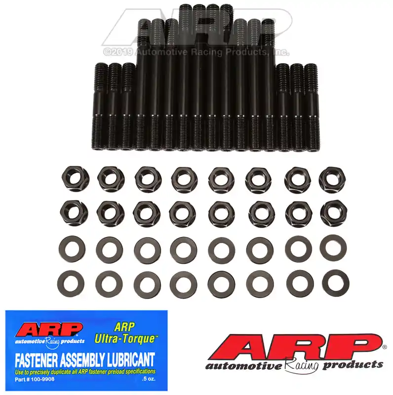 Latest ARP SB Chevy w/1/2in straps F&R main stud kit