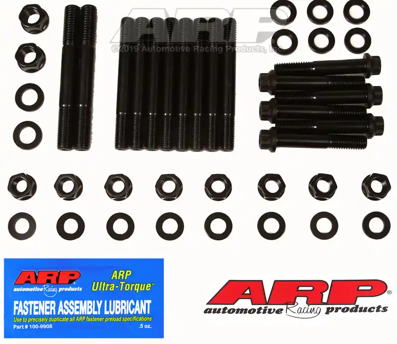 Clearance ARP Little M Iron Main Caps 4 Bolt Splayed Main Stud Kit - Black
