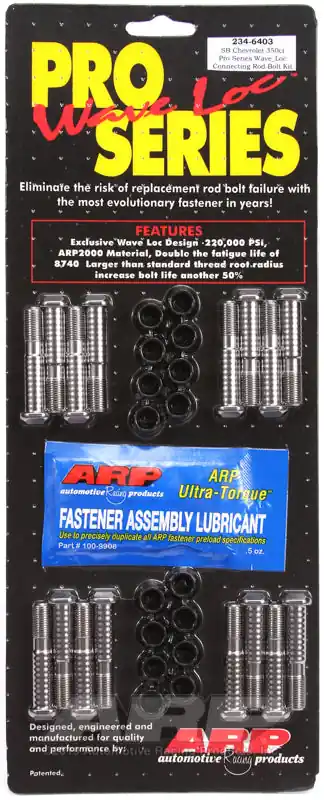 ARP SB Chevy 350 wave-loc rod bolt kit Fast Shipping