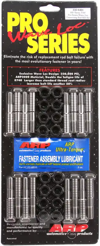 Time-Limited ARP BB Chevy 7/16in pro wave-loc rod bolt kit