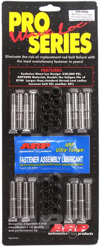 Big Sale ARP BB Chevy 3/8in pro wave-loc rod bolt kit