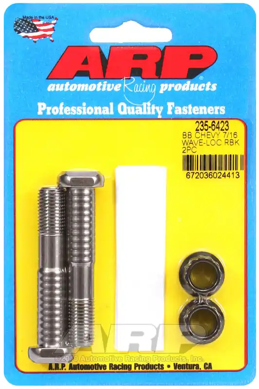 ARP BB Chevy 7/16in pro wave-loc 2pk rod bolt kit Free Shipping